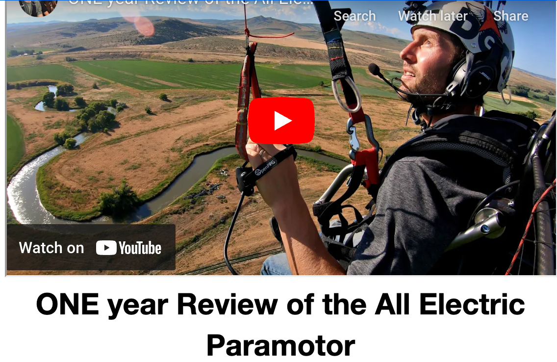 ONE year Review of the All Electric Paramotor – ParamotorArkansas